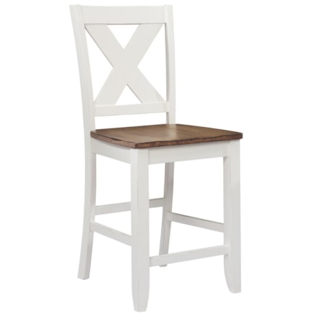 X-Back Counter Height Barstool