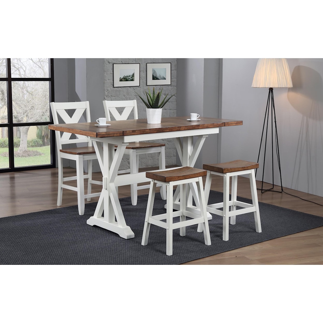 Winners Only Pacifica Counter-Height Saddle Barstool