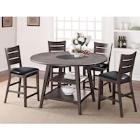 Rustic 5-Piece Counter-Height Dining Set