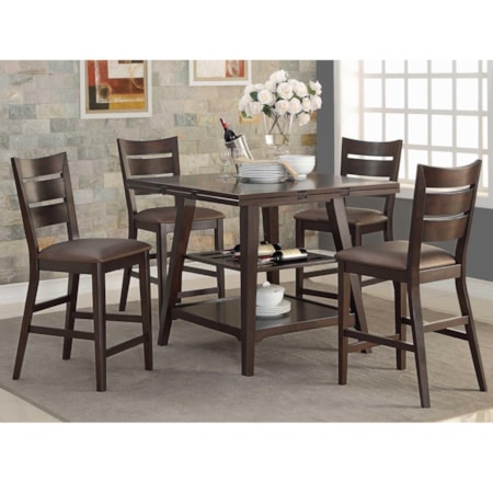 5-Piece Counter-Height Dining Set