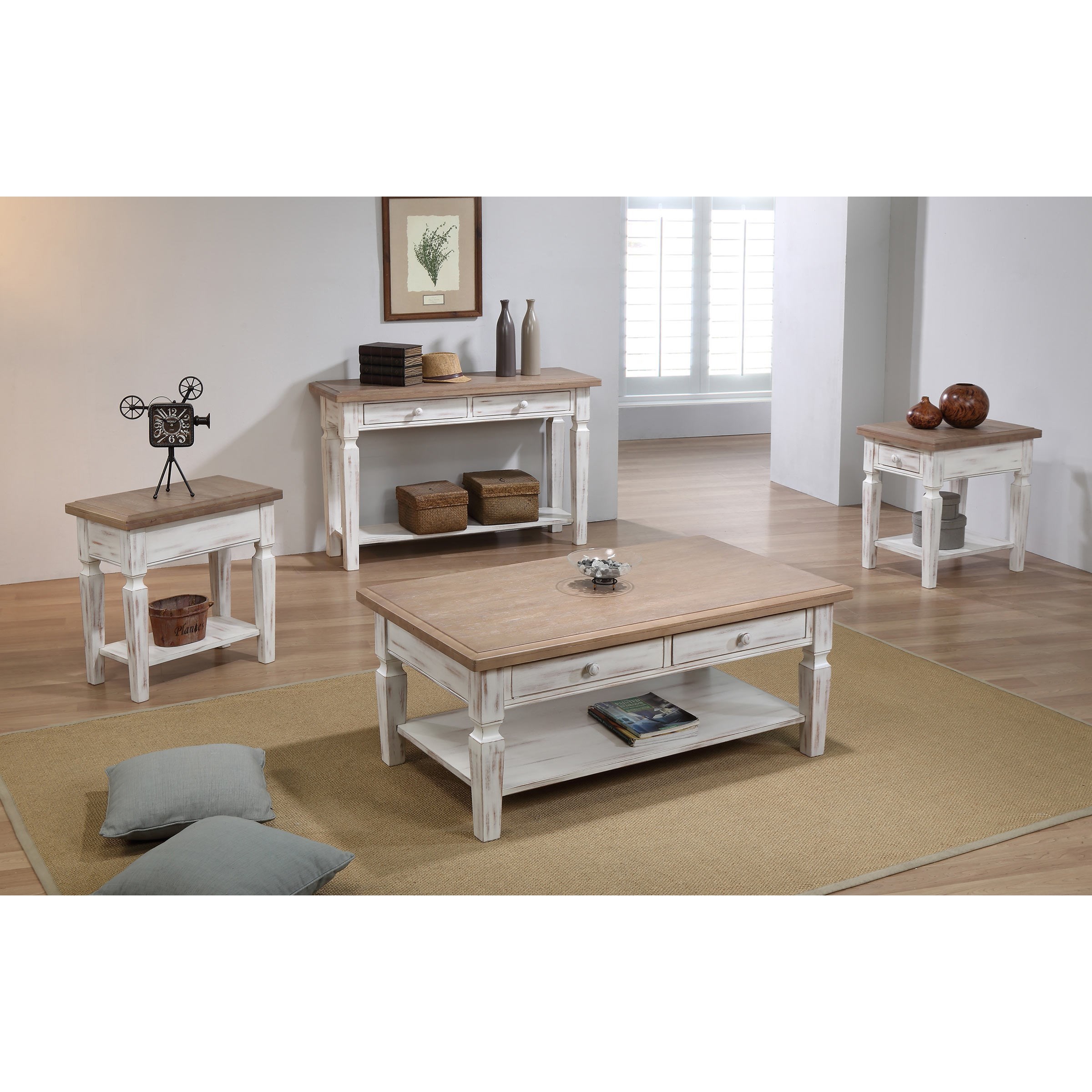 Winners Only Prescott APR100C Rustic 48" Coffee Table with 2 Drawers