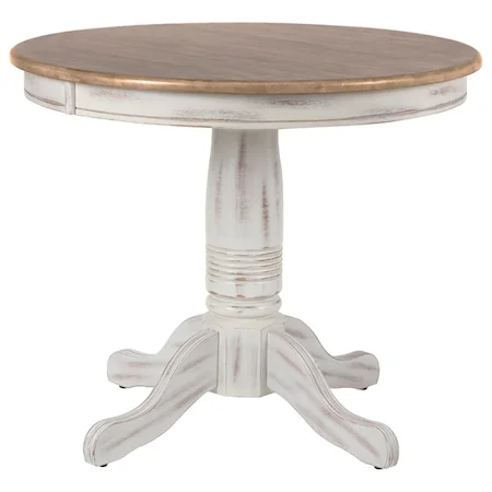 Rustic 36" Pedestal Table