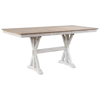 Rustic Rectangular Counter-Height Table with 18" Butterfly Leaf