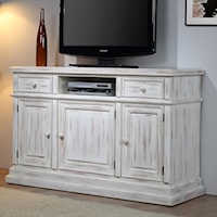 Rustic 55" Media Base with Cord Access Ports