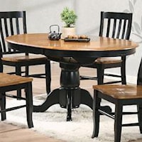 Transitional 57" Round Pedestal Table