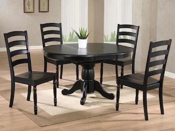 5 Piece Round Table and Chair Set