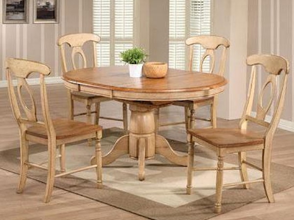 5 Piece Round Table and Chair Set