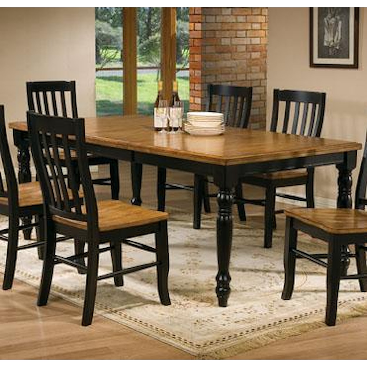 Winners Only Quails Run 7 Piece Dining Table and Chair Set