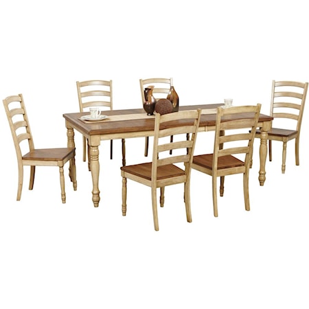 7 Piece Dining Table and Chair Set