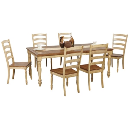 7 Piece Dining Table and Chair Set