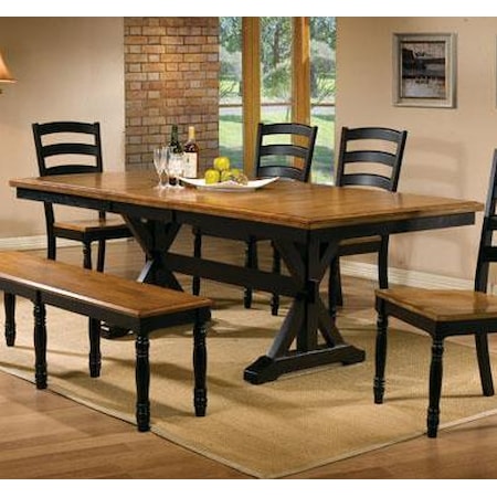 6 Piece Dining Table, Chair and Bench Set