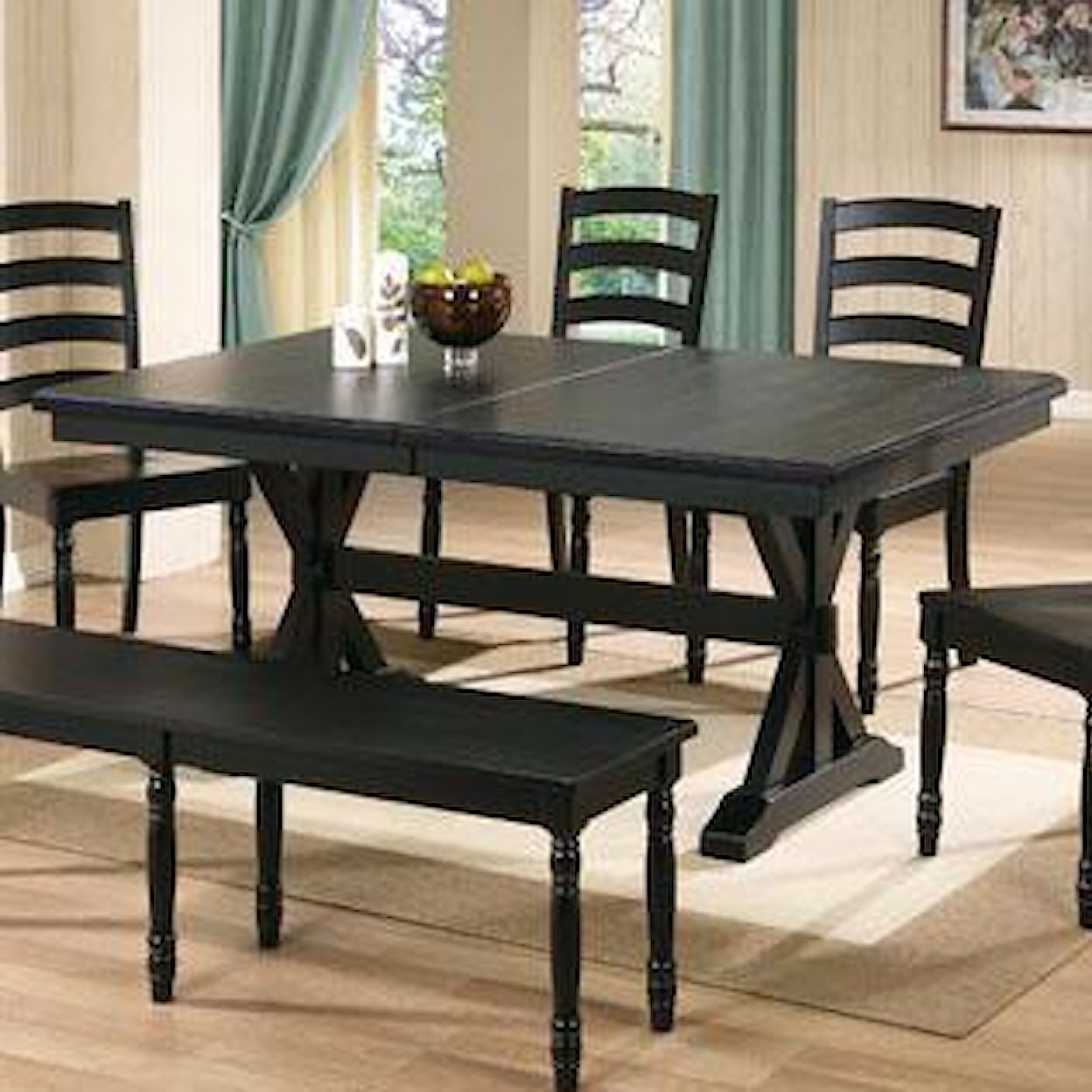 Winners Only Quails Run 6 Piece Dining Table, Chair and Bench Set