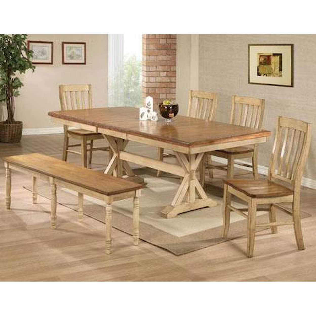 Winners Only Quails Run 6 Piece Table, Chair, and Bench Set