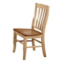 Transitional Side Chair with Slat Back