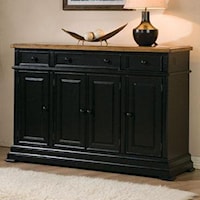 Transitional Sideboard with 4 Doors