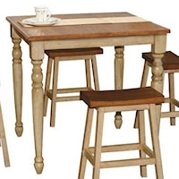 Transitional 36" Square Tall Table