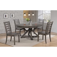 Transitional Rustic 5-Piece Dining Set