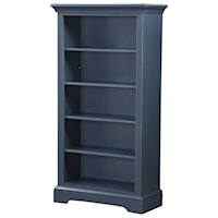 Casual Open Bookcase with 4 Adjustable Shelves