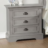 Casual 3-Drawer Nightstand