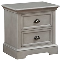 Casual 2-Drawer Nightstand