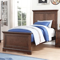 Casual Twin Panel Bed with USB Port