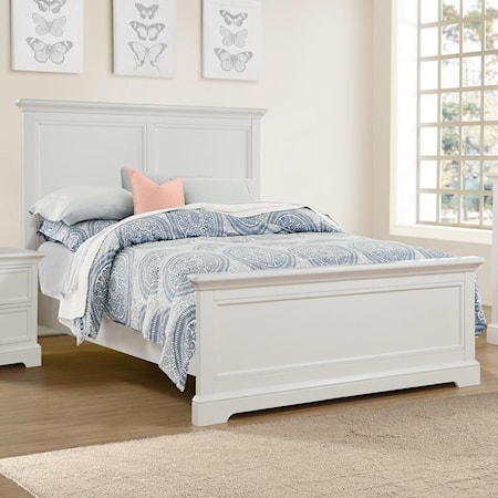 Casual King Panel Bed with USB Ports