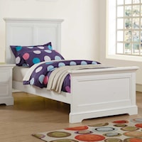 Casual Twin Panel Bed with USB Port