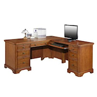 Traditional L-Shaped Desk and Return