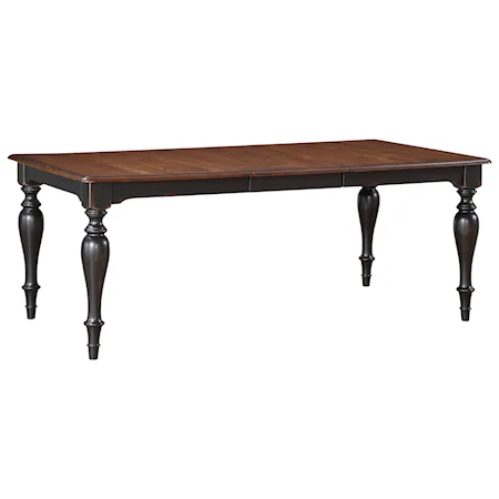 Casual Rectangular Dining Table with 18" Butterfly Leaf