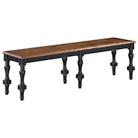 Casual 60" Dining Bench with Turned Legs