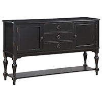 Casual 60" Sideboard with 3 Felt-Lined Drawers