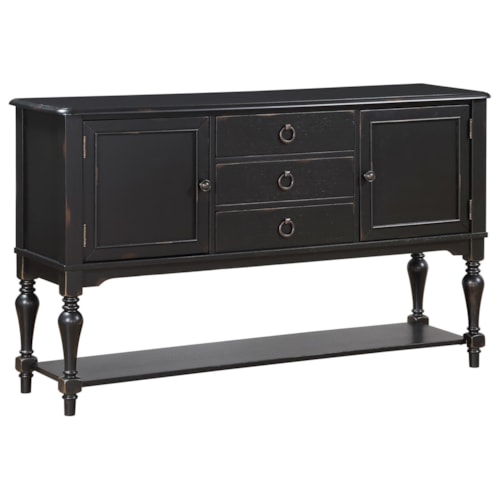 Casual 60" Sideboard with 3 Felt-Lined Drawers