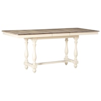 Casual 84" Counter Height Table with 18" Leaf