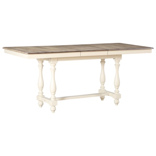 Casual 84" Counter Height Table with 18" Leaf