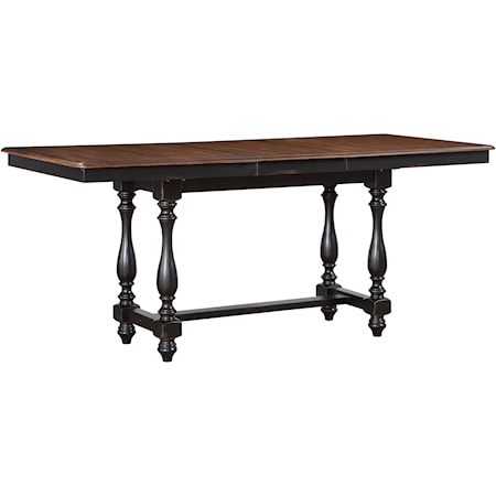 Casual 84" Counter Height Table with 18" Leaf