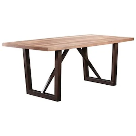 Contemporary Rectangular Dining Table with Trestle Base