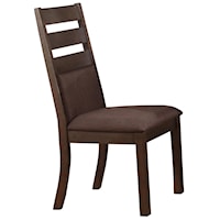 Transitional Cushioned Ladder Back Side Chair