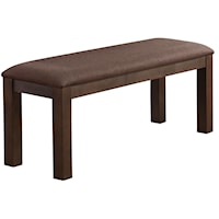 Transitional 48" Bench With Cushioned Seat