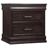Transitional 3-Drawer Nightstand with Hidden Felt-Lined Drawer in Top Moulding