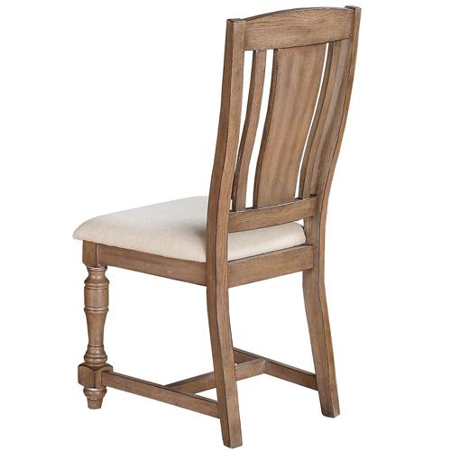 Winners Only Xcalibur DX14296Gx1 DX1451SGx4 DX1454SGx2 Transitional 7 Piece Trestle Table and Upholstered Chair Set Dunk Bright Furniture Table Chair Set 7 Pc