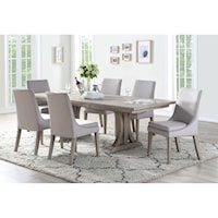 Transitional 7-Piece Dining Set