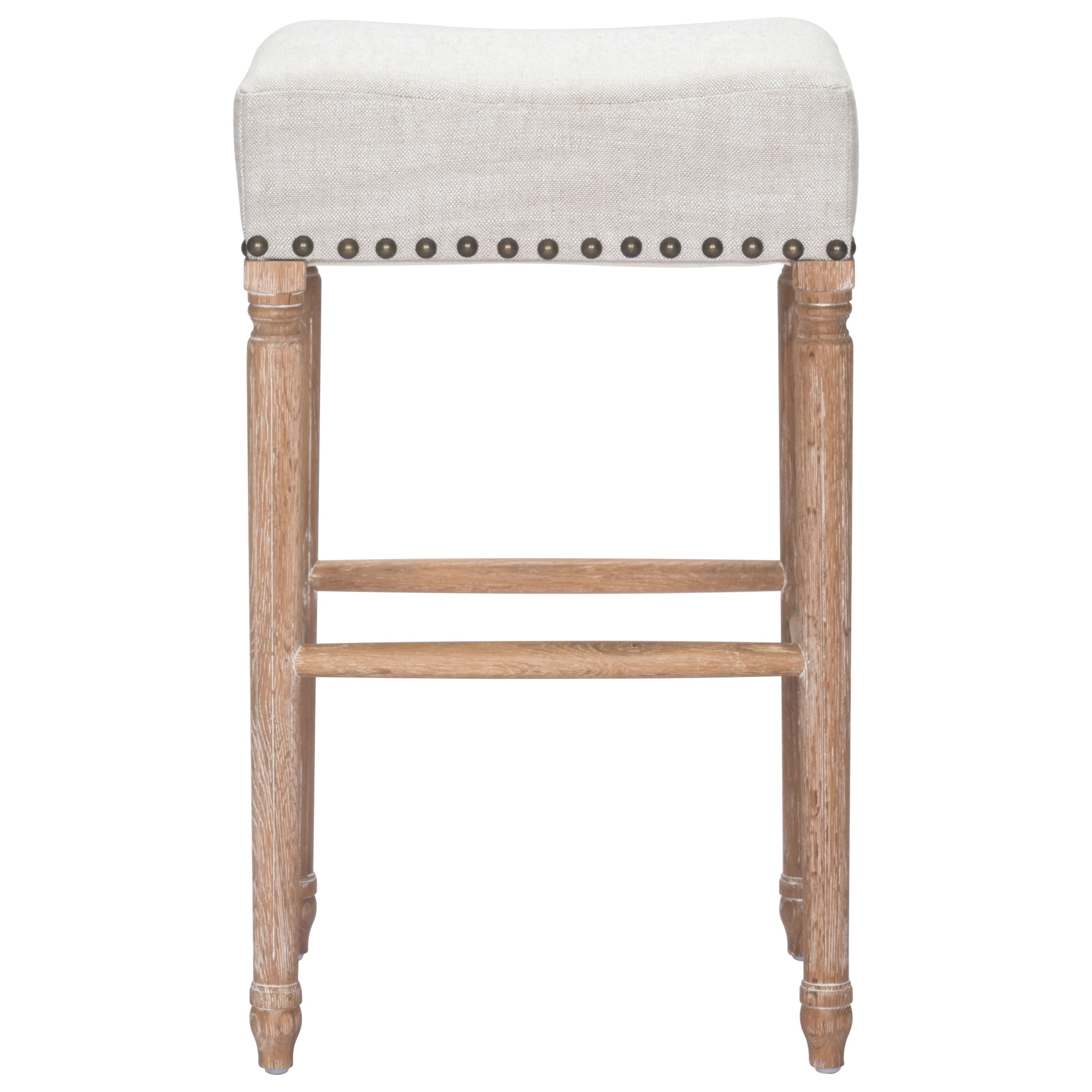 Zuo Anaheim 98614 Barstool With Nailhead Trim Value City Furniture
