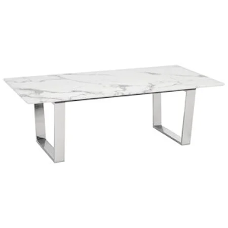 Faux Marble Rectangular Coffee Table