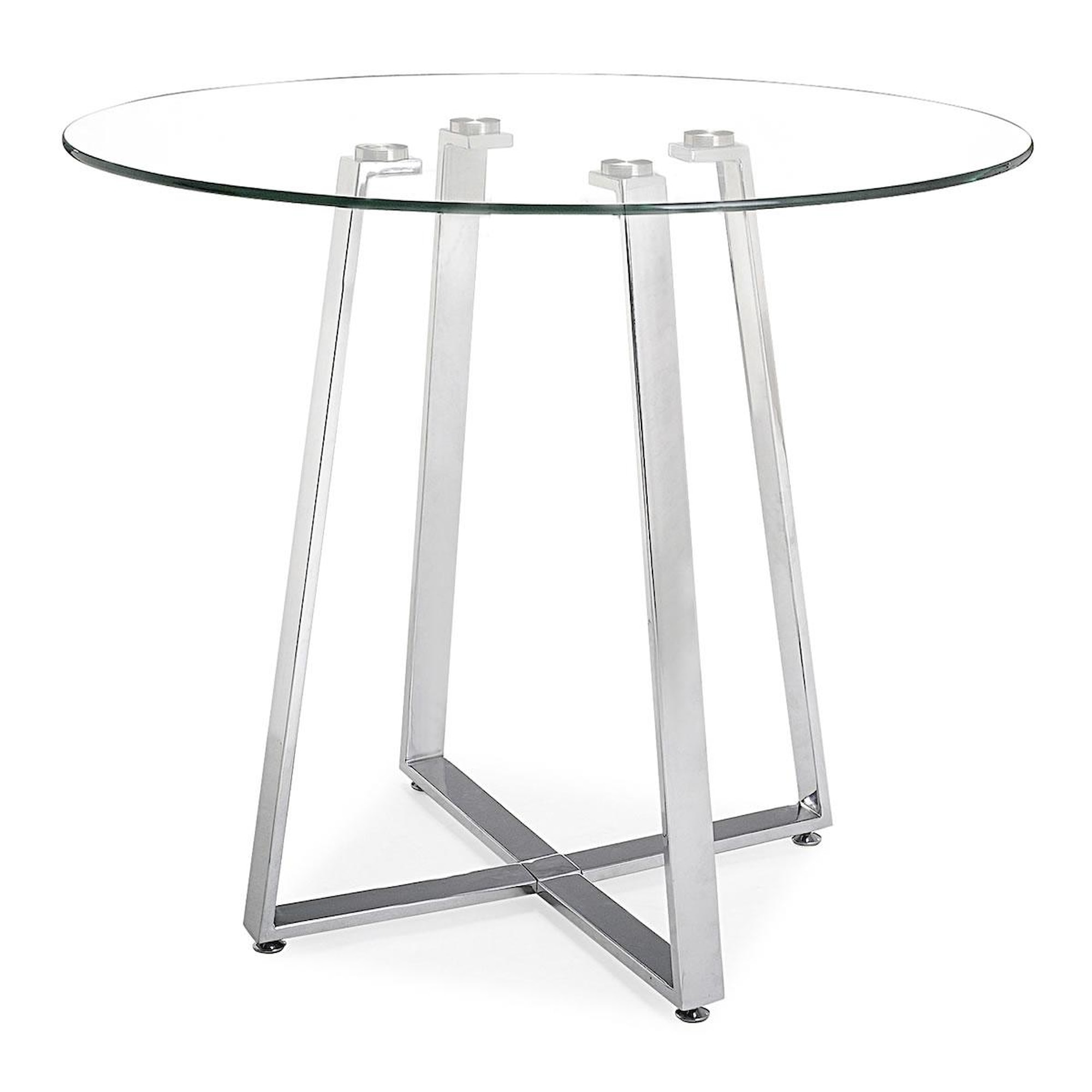 Zuo Bar 601102 Lemon Drop Counter Table Chrome Value City Furniture Table Dining (formal)