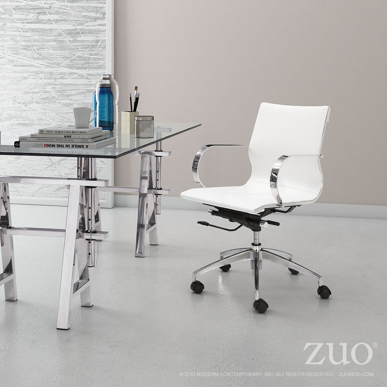 Zuo Glider Low Back Office Chair