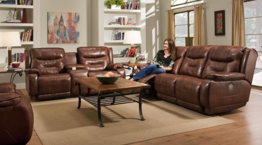 Signature Design by Ashley Erlangen Power Reclining Sofa ...