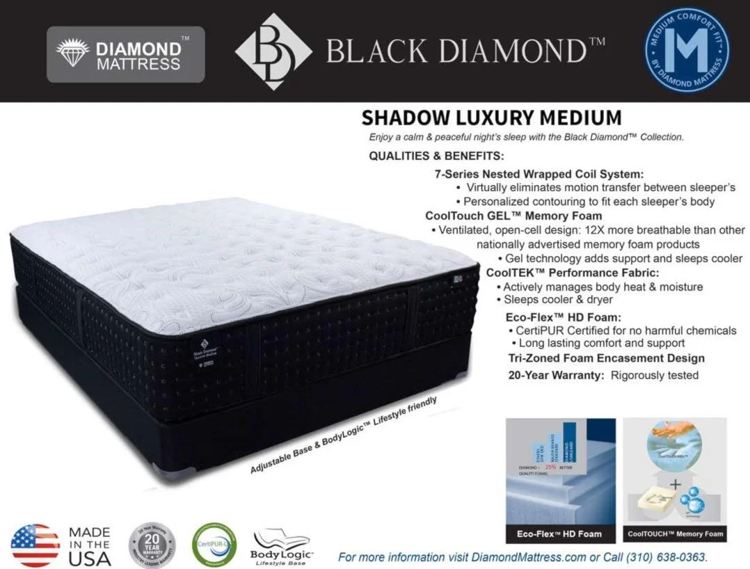 Diamond Shadow Medium Mattress Collection