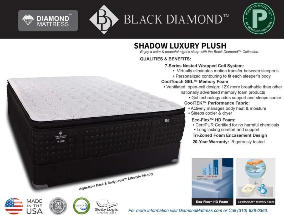 Diamond Shadow Plush Pillow Top Mattress Collection