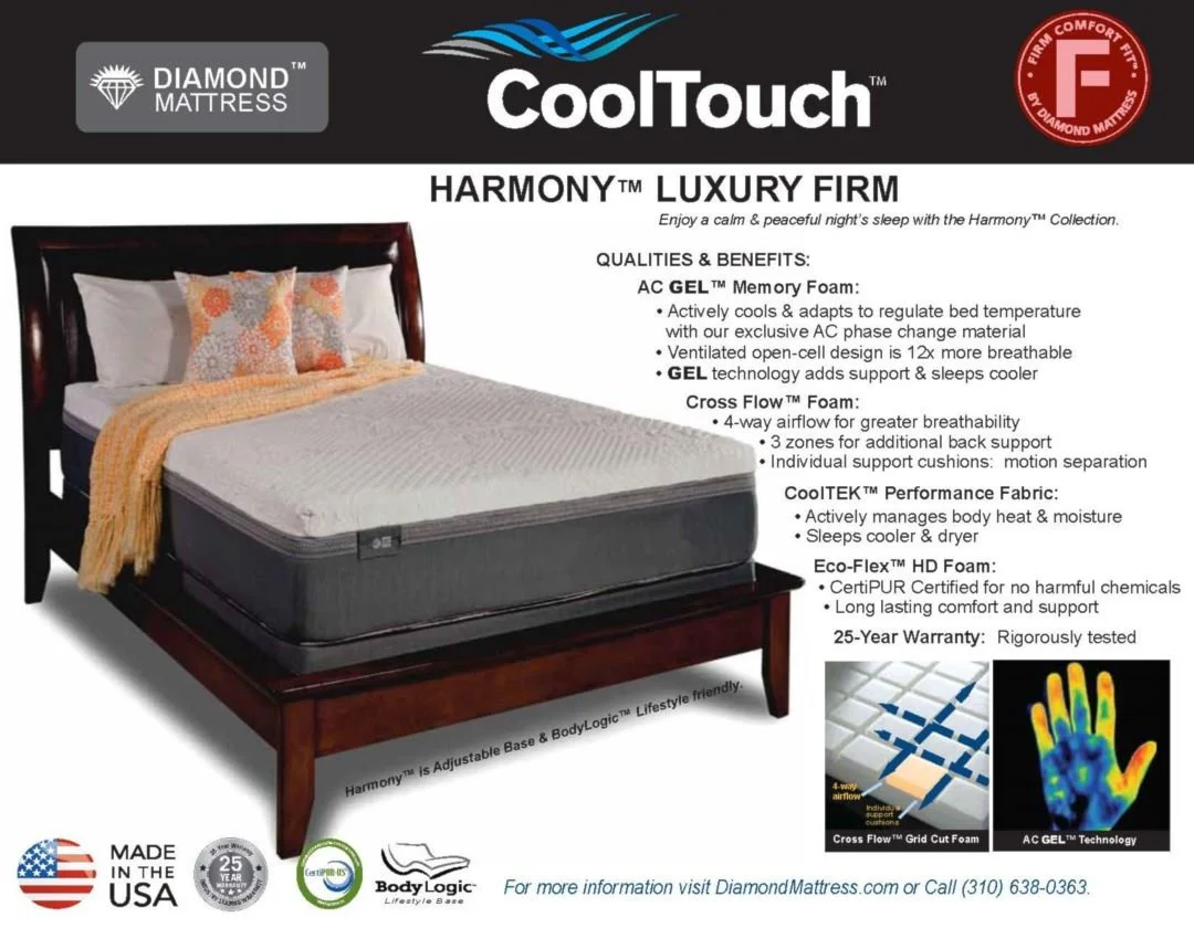 Cool Touch Harmony Firm Mattress Collection
