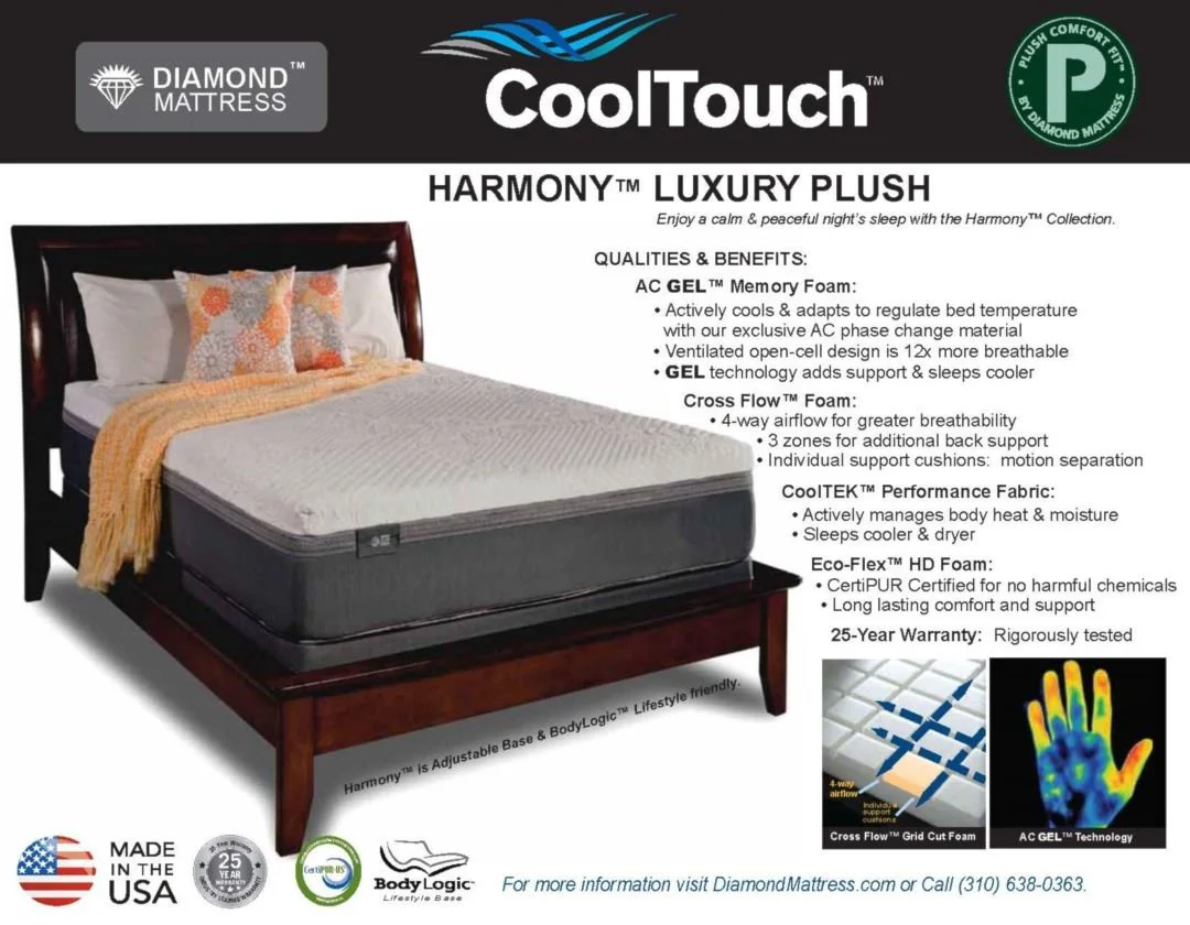 Cool Touch Harmony Plush Mattress Collection